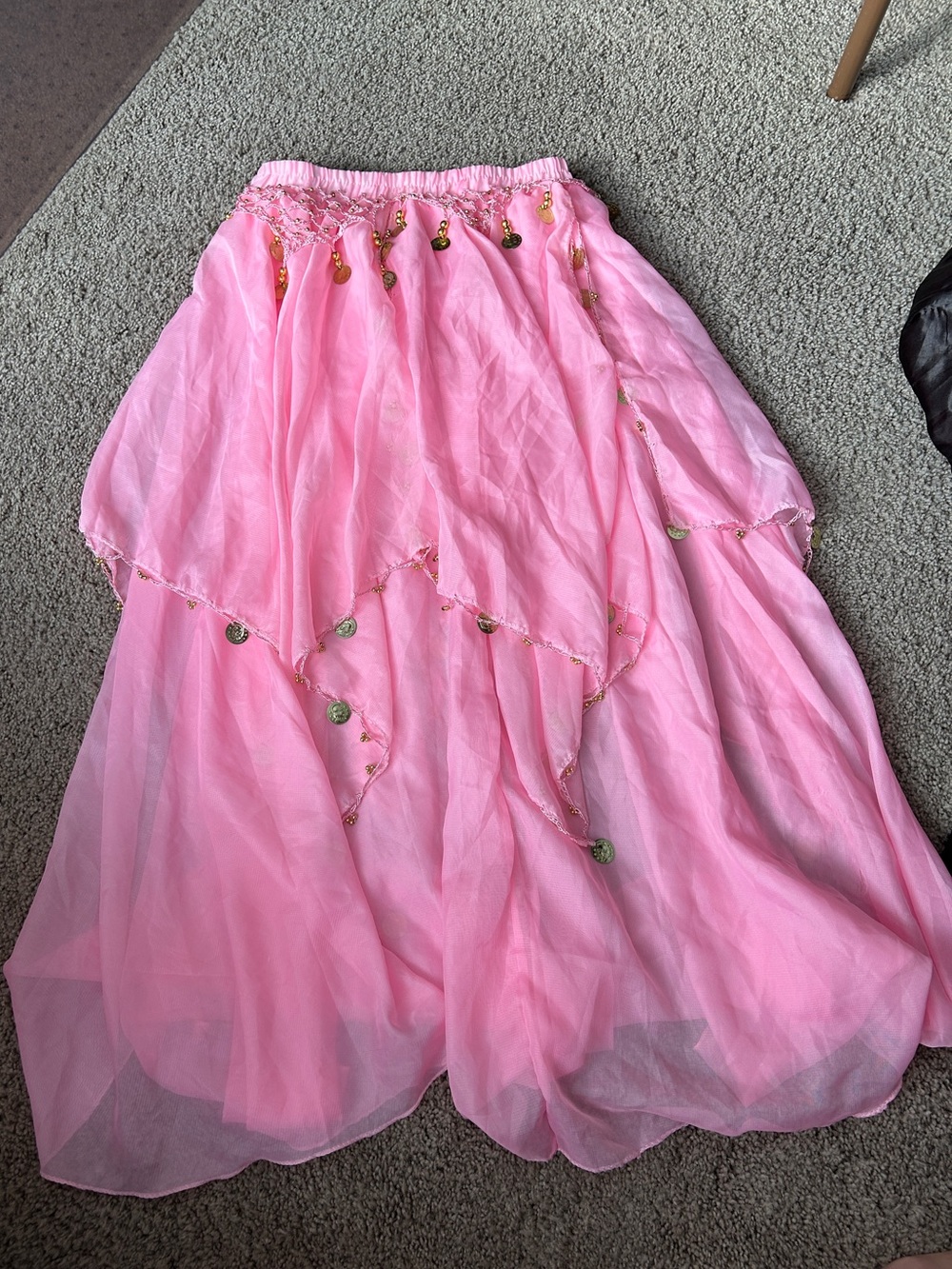 Pink skirt with coin details